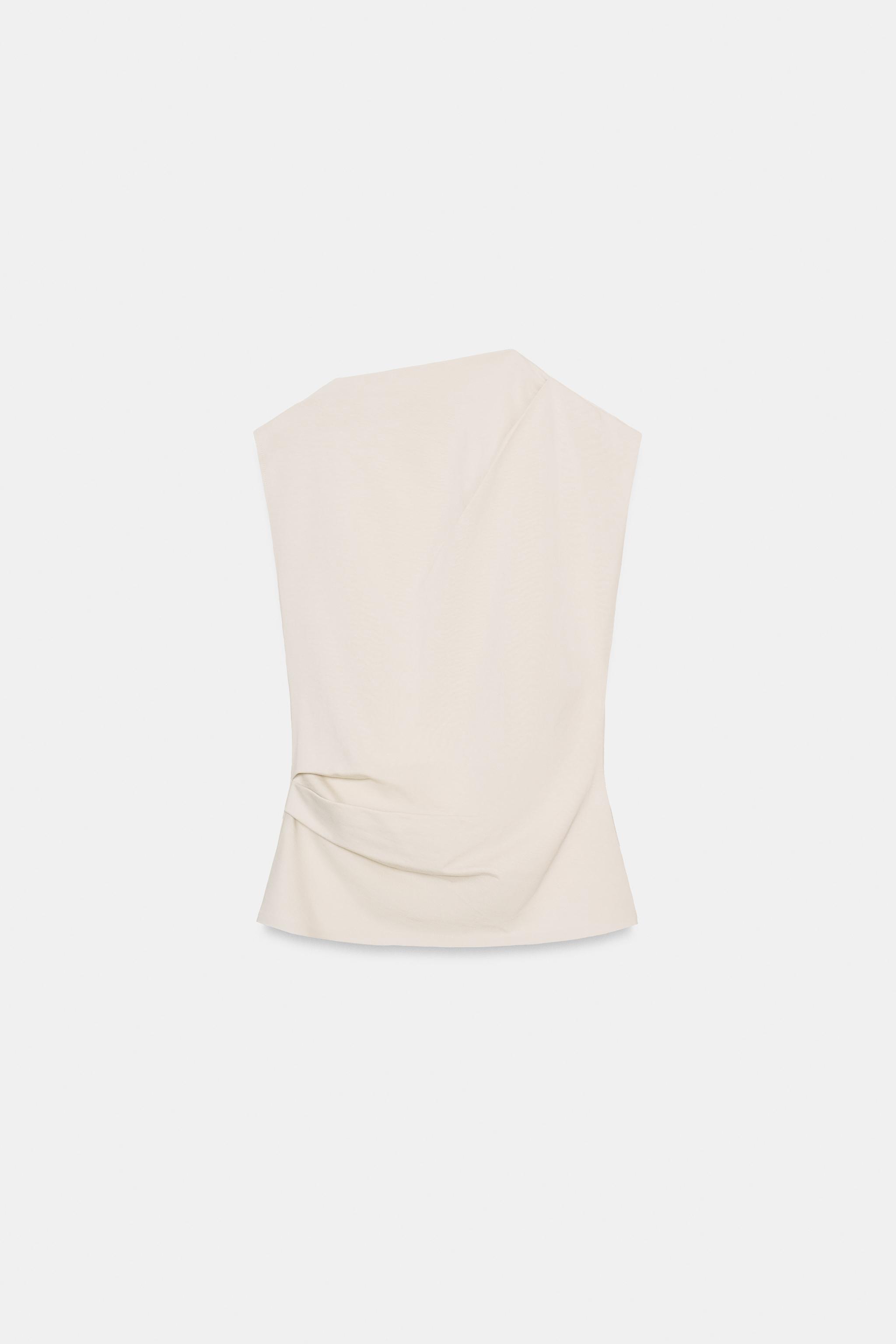 TOP EN COTON DRAPÉ